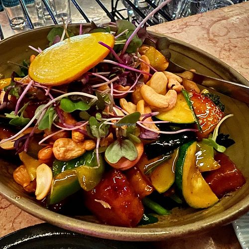 Cashew stir fry with tofu  at Hochi Mama in Melbourne