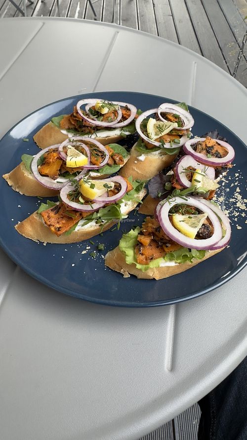 Carrot salmon toasties  at Mazā Terapija in Riga