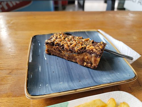 Snickers slice 100 mdk at Vegan 365 Kitchen in Skopje