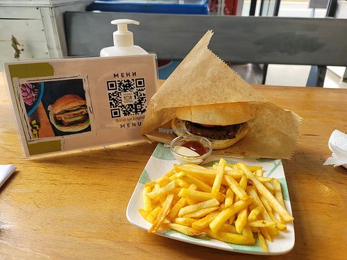 Veggieburger at Vegan 365 Kitchen in Skopje