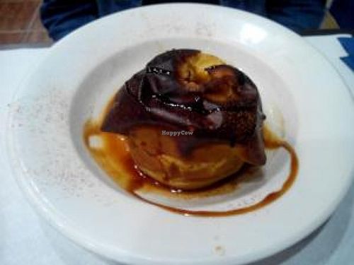Apple baked with cinnamon and vanilla. at Garibolo in Bilbao