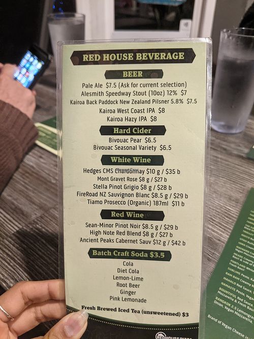  at Red House Pizza in San Diego