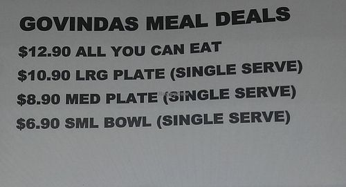 Meal deals at Govinda's at Govindas - Surfers Paradise in Surfers Paradise