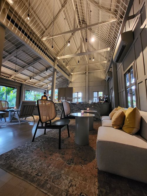 Receiving area, beautiful interiors at Gaa in Bangkok