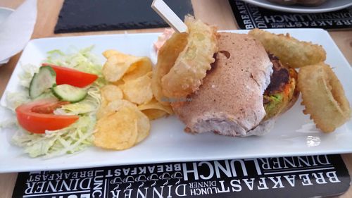 Peanut & Avocado Burger. at Fork and Mustard in Falkirk