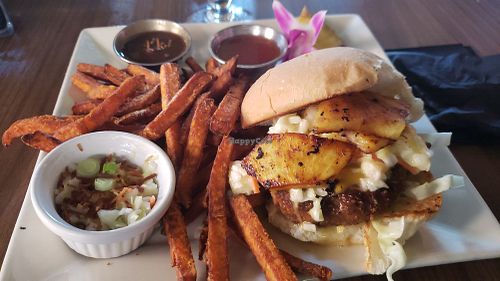Burger at The Tilted Tiki in Stillwater