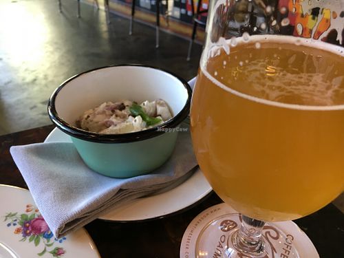 Potato Salad with fried capers  at The Belmont Fermentorium - Modern Times Beer in Portland