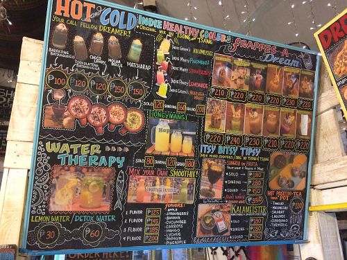Menu at Dreamland Arts and Crafts Cafe in Tagaytay