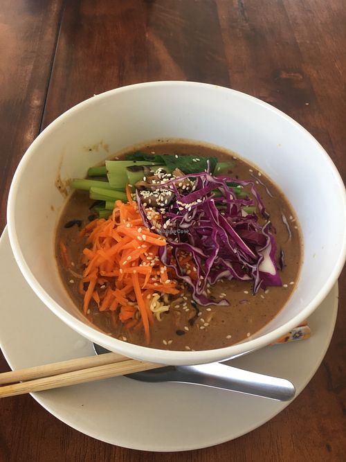 Vegan ramen at Rain or Shine in Koh Phangan