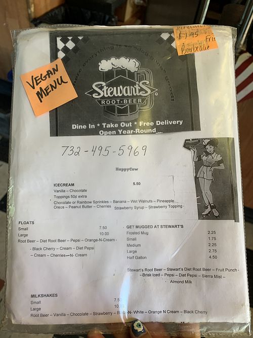new menu at Stewart's Drive-In in Hazlet