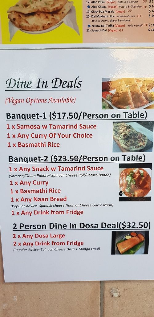 Dosa deals at Vegeto in Milton