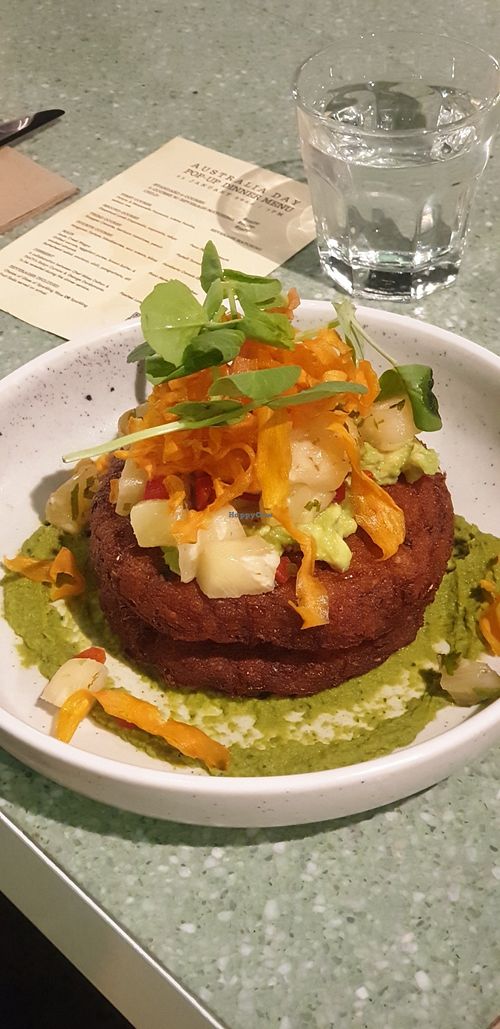 Off with their heads (sweet potato and corn fritters) at The Hatter and the Hare in Bayswater