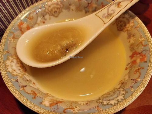 White Pea soup based at Ganglamedo Vegetarian Cuisine in Central Singapore
