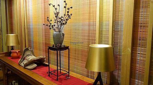 very elegant interior decor at Ganglamedo Vegetarian Cuisine in Central Singapore