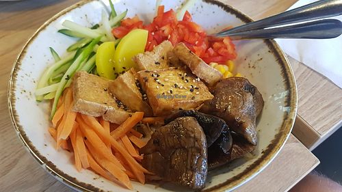 Tofu and mushroom bibimbap at Tuk Tuck in Bristol