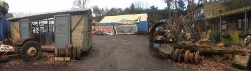 The entrance to the “yard” at Rockaway Cafe in Temple Cloud