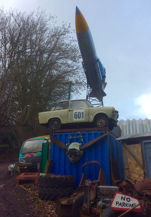 Cars, rockets and all sorts are all there for cafe visitors to admire. at Rockaway Cafe in Temple Cloud