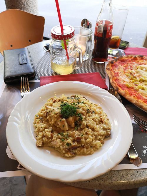 Vegan risotto (order without cheese and butter) at Al Castagno in Ehrwald