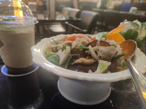 Spicy mushroom salad at Farmhouse in Ranong