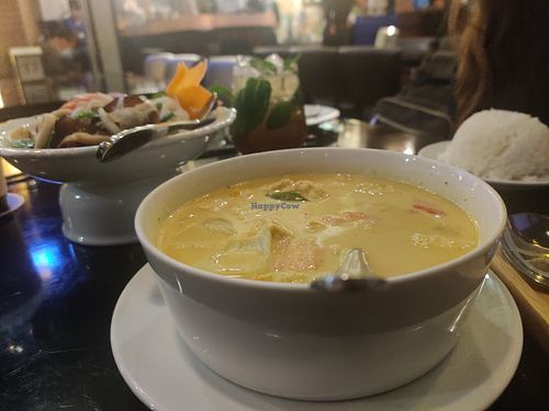 Green tempeh curry at Farmhouse in Ranong