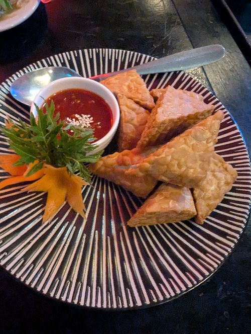 Fried tempeh at Farmhouse in Ranong