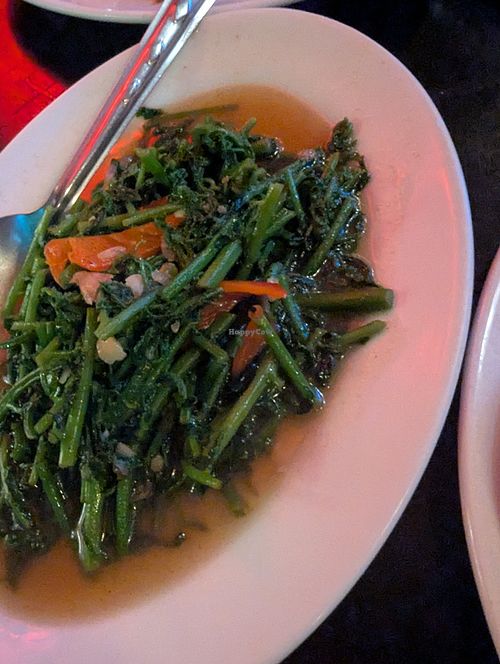 Fried greens at Farmhouse in Ranong