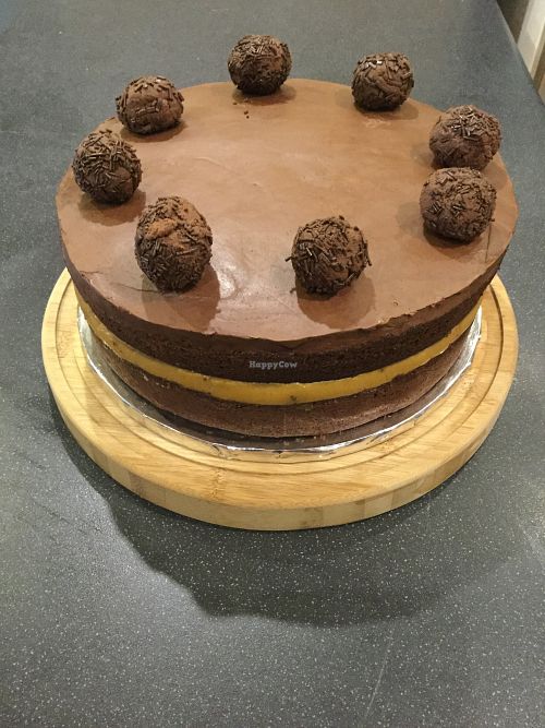 One of our customer vegan birthday cakes. Get in touch to order! at Beans and Greens in Whitehaven