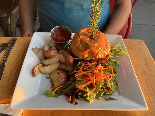 Vegan burger  at Venice Ale House in Venice