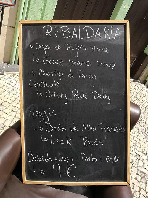 Menú do día at Rebaldaria in Aveiro