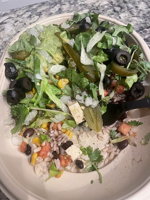 Veggie Bowl delight.  at Moe's Southwest Grill in Port St Lucie