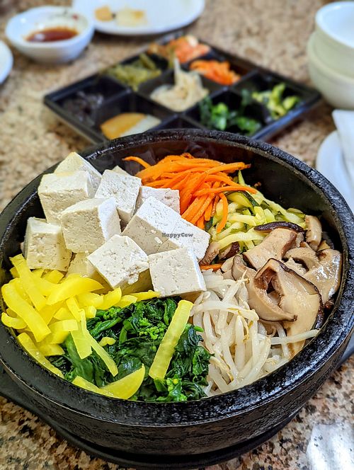 Vegetable Bowl at Myung Dong Tofu Cabin in San Mateo