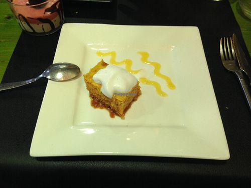 Carrot cake with coconut cream  at Gaia in Burgos