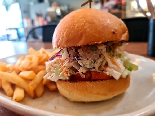 Buffalo chkn burger at One for the Crow in Maidstone