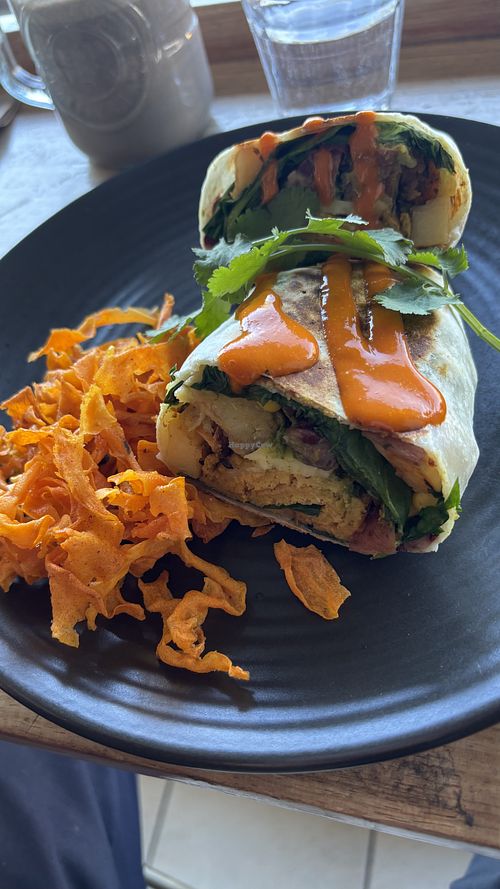 Breakfast burritoos  at One for the Crow in Maidstone