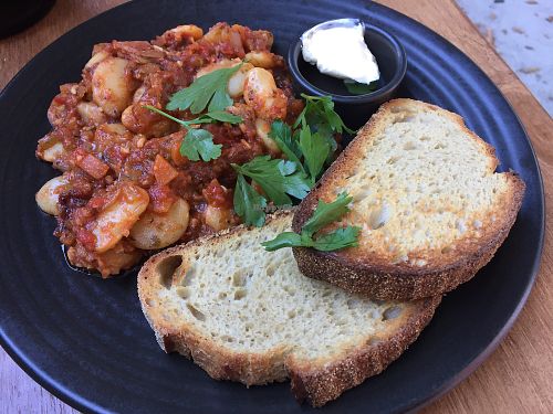 Beans and toast at One for the Crow in Maidstone