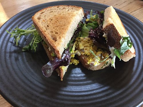 Eggless egg sandwich at One for the Crow in Maidstone