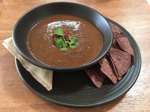 Soup with corn chips (special) at One for the Crow in Maidstone