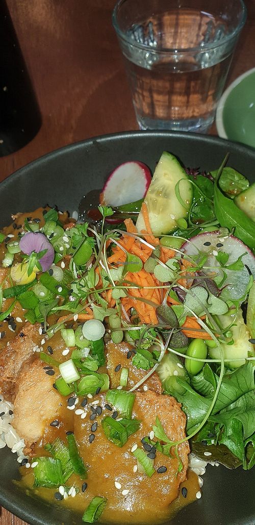 Katsu bowl at One for the Crow in Maidstone