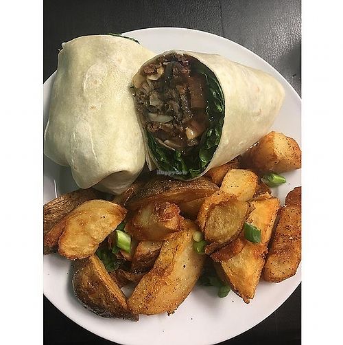 Vegan Black Bean Wrap  at Mint Cafe in Midland