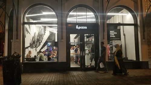 Outside at &pizza - Wisconsin Ave in Washington