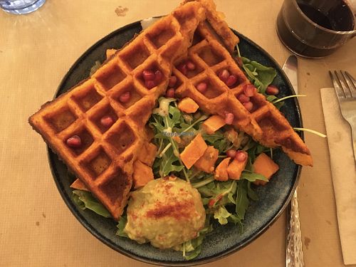 Sweet potato waffle at Riz Riz - Marais in Paris