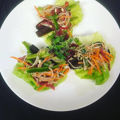 Tempeh Lettuce Wraps off our Vegan Menu  at Humphrey's Tavern in Glen Gardner