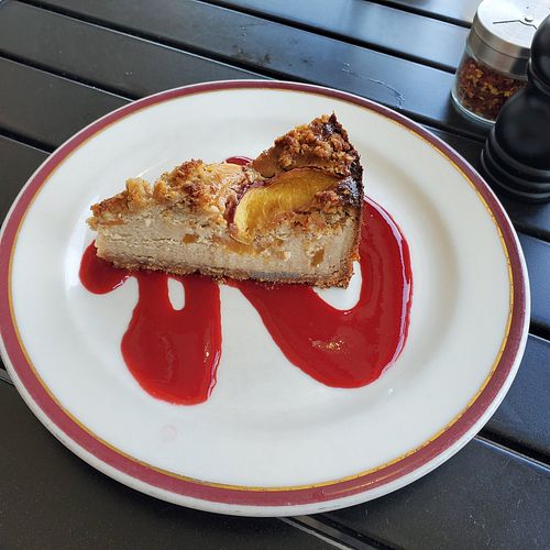 Peach Cheese 🧀 at Wild Goat Bistro in Petaluma