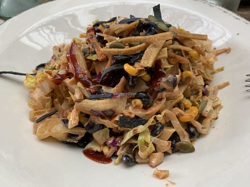 Backyard bbq salad. Very good👍🏼 at Wild Goat Bistro in Petaluma