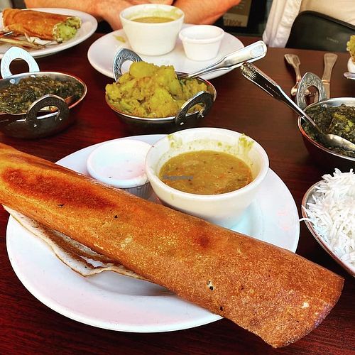 Delicious vegan entrees at All India Cafe in Glendale
