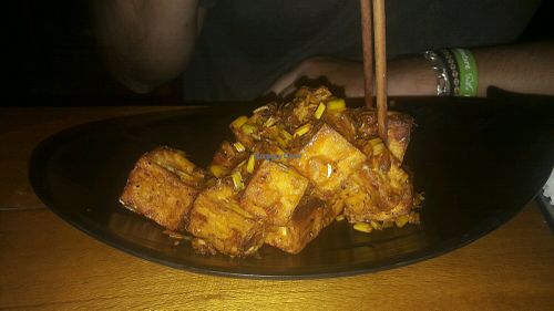 Caramel tofu at Bamboo Chopsticks in Phong Nha