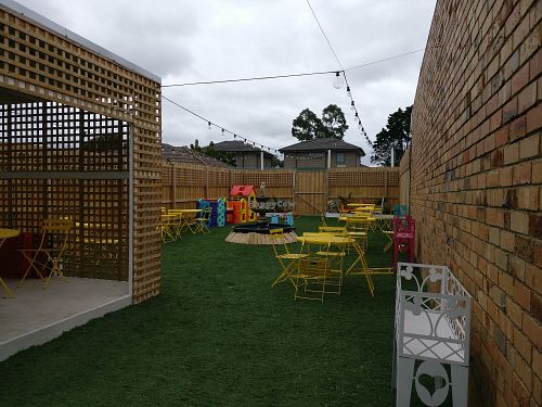 Cute backyard at Cafe 435 in Pascoe Vale