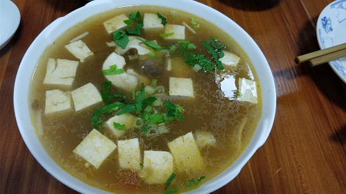 Tofu soup at Wu You You Su Dou Fang in Fuzhou