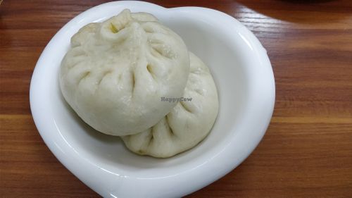 Vegetable baozi try it at Wu You You Su Dou Fang in Fuzhou