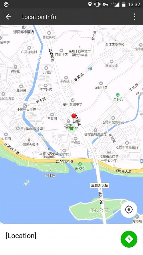 resturant location green dot at Wu You You Su Dou Fang in Fuzhou